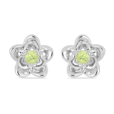BUY 925 STERLING SILVER NATURAL PERIDOT GEMSTONE EARRINGS